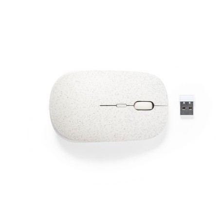 Souris publicitaire  Estiky Matières : ABS Couleurs : naturel objet promotionnel éco-responsable