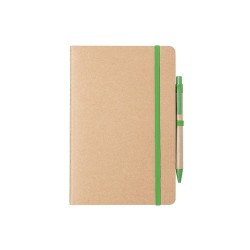 Cahier Pratique Éco-responsable en Carton Recyclé Esteka Matières : carton recyclé Couleurs : vert cadeau entreprise pas cher