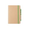 Cahier Pratique Éco-responsable en Carton Recyclé Esteka Matières : carton recyclé Couleurs : vert cadeau entreprise pas cher