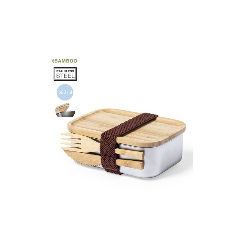 Gamelle Éco-responsable Personnalisée - Lunch Box pas cher Sariul Matières : bambou