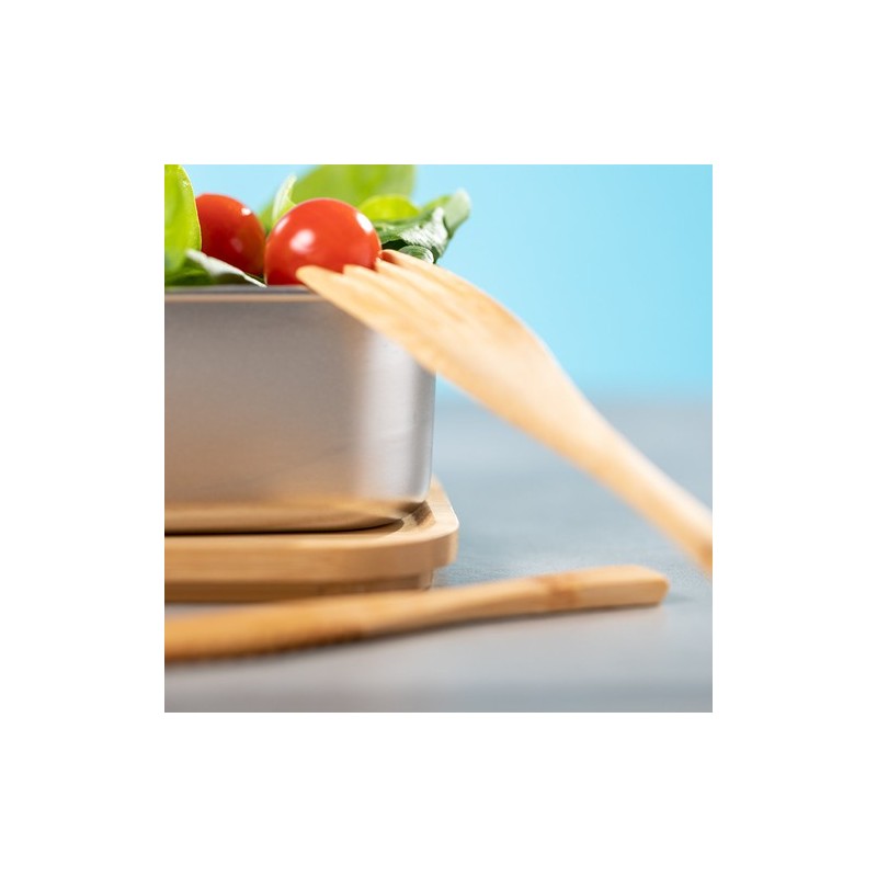 Gamelle Éco-responsable Personnalisée - Lunch Box pas cher Sariul Matières : bambou cadeau collaborateur premium