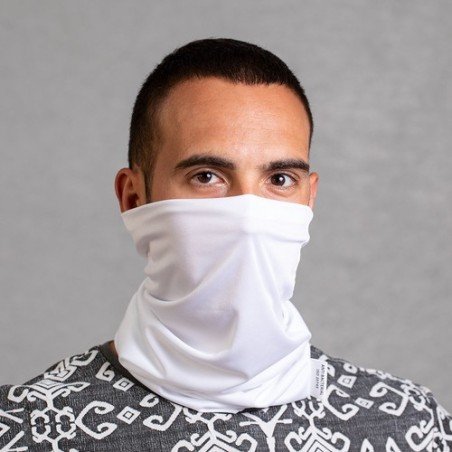 Tour de Cou Antibactérien Personnalisé Nical Matières : polyester Couleurs : blanc marquage laser ultra précis