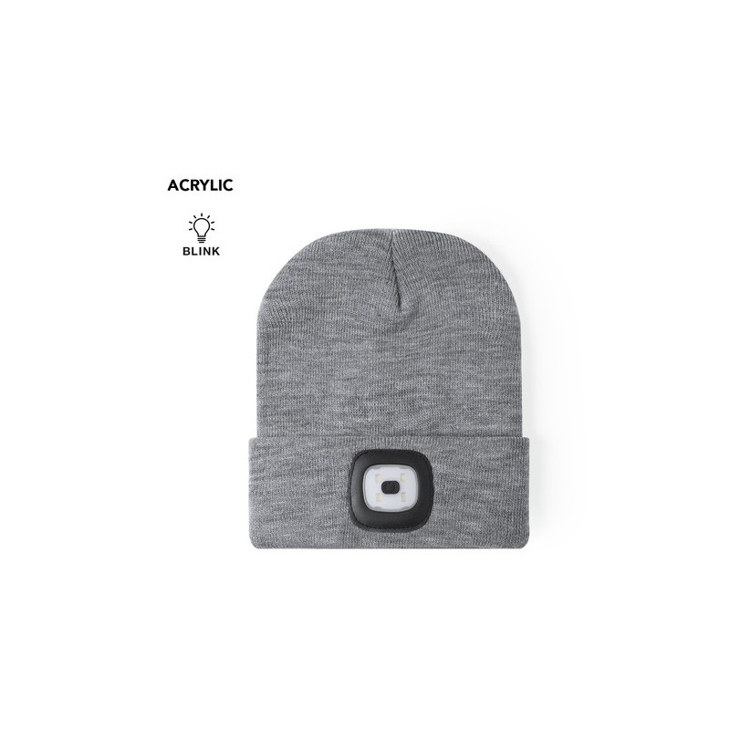 Bonnet Sportif Lumineux Personnalisé Koppy Matières : acrylique Couleurs : gris goodies publicitaire événementiel