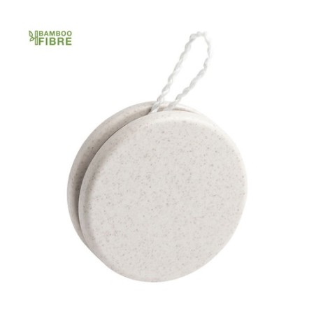 Yoyo Publicitaire en Bambou Unique - Runux Matières : fibre de bambou Couleurs : naturel personnalisable avec votre logo