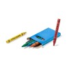 Boîte à crayons personnalisée colorée Tune Matières : carton Couleurs : rouge accessoire événementiel unique