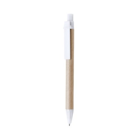 Stylo bille  personnalisé Compo Matières : carton recyclé Couleurs : vert objet promo petit budget