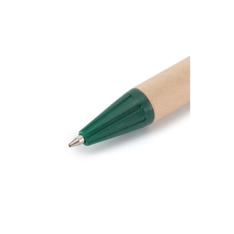 Stylo bille  personnalisé Compo Matières : carton recyclé Couleurs : vert cadeau collaborateur premium