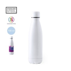 Gourde Éco-responsable 700ml en Acier Inoxydable Personnalisée Bayron Matières : acier inoxydable Couleurs : blanc 2