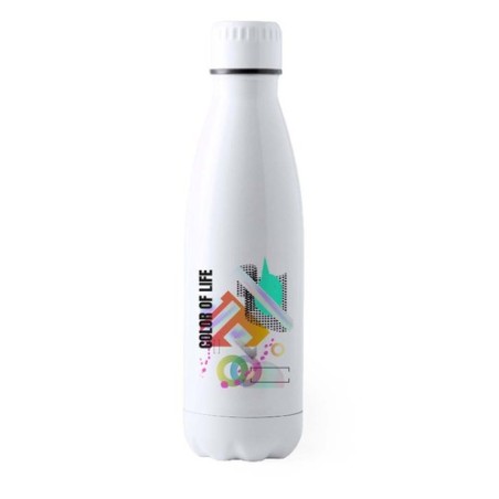 Gourde Éco-responsable 700ml en Acier Inoxydable Personnalisée Bayron Matières : acier inoxydable Couleurs : blanc goodies publi