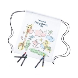 Sac à Dos Personnalisable pour Enfants Wizzy Matières : polypropylène (PP) Couleurs : blanc goodies publicitaire événementiel