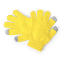 Gants Tactiles Personnalisés Éco-responsables pour Enfants Pigun Matières : acrylique Couleurs : jaune accessoire événementiel u