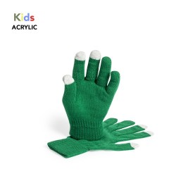 Gants Tactiles Personnalisés Éco-responsables pour Enfants Pigun Matières : acrylique Couleurs : rouge livraison express 24h 48h
