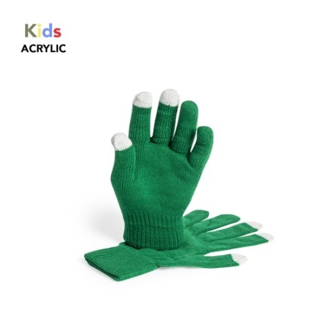 Gants Tactiles Personnalisés Éco-responsables pour Enfants Pigun Matières : acrylique Couleurs : rouge livraison express 24h 48h