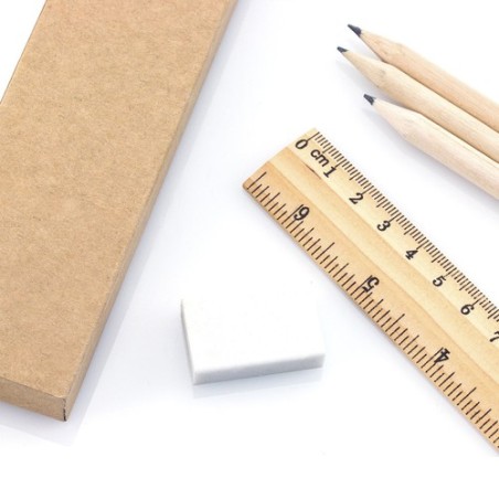 Set  de fournitures scolaires personnalisé pas cher Dony Matières : carton recyclé goodies publicitaire événementiel