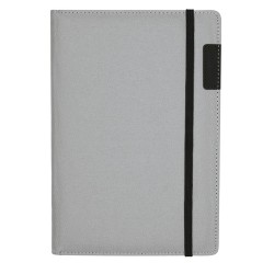 Bloc-notes étui personnalisé pas cher Katz Couleurs : gris Matières : polyester recyclé