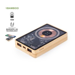 Batterie Éco-responsable Personnalisée 5000 mAh Power Bank Dominik pas cher Matières : bambou