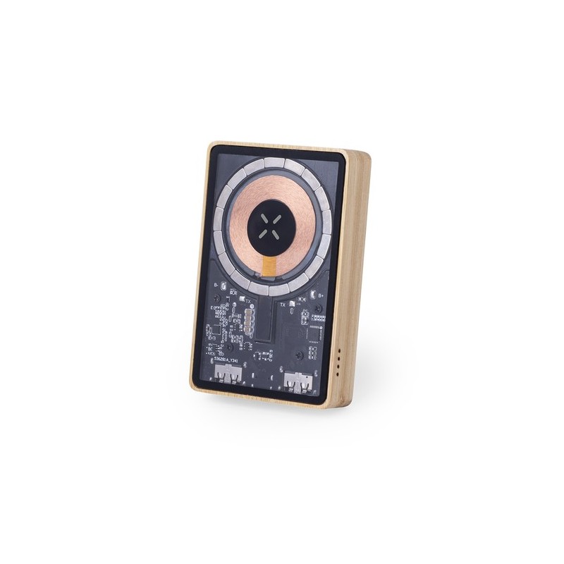 Batterie Éco-responsable Personnalisée 5000 mAh Power Bank Dominik pas cher Matières : bambou cadeau entreprise pas cher