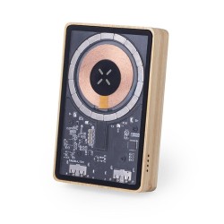 Batterie Éco-responsable Personnalisée 5000 mAh Power Bank Dominik pas cher Matières : bambou accessoire événementiel unique