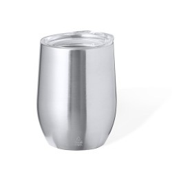 Mug Isotherme Éco-responsable Personnalisé Thermique Yarton Couleurs : argenté Matières : acier inoxydable recyclé