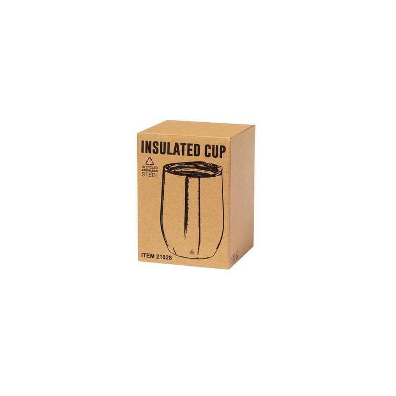 Mug Isotherme Éco-responsable Personnalisé Thermique Yarton Couleurs : argenté Matières : acier inoxydable recyclé livraison exp