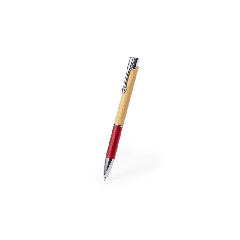 Stylo Éco-responsable Cadeau d'Entreprise Idéal Arvonyx Matières : bambou Couleurs : rouge cadeau client original