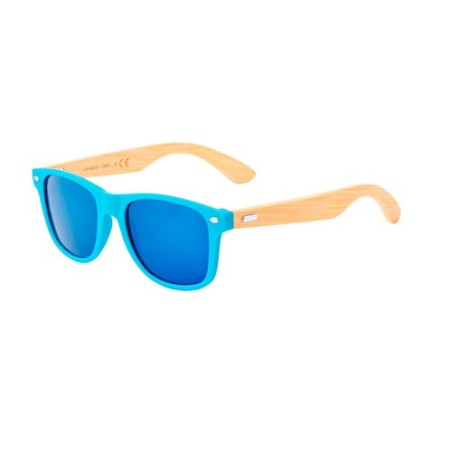 Lunettes de Soleil Personnalisées UV400 - Ferguson Pas Cher Matières : bambou Couleurs : jaune impression haute définition