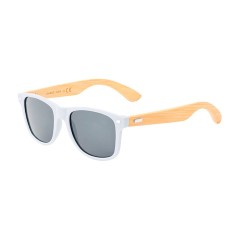 Lunettes de Soleil Personnalisées UV400 - Ferguson Pas Cher Matières : bambou Couleurs : bleu clair objet promo petit budget