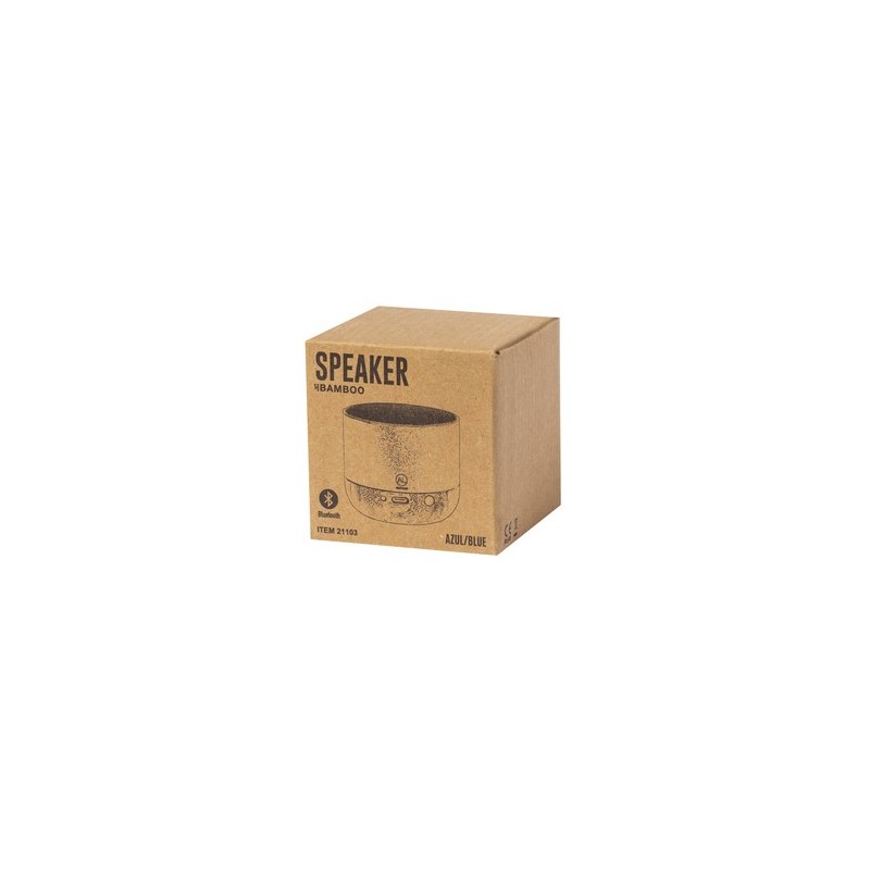 Haut-Parleur Bluetooth Personnalisé Éco-responsable pas cher - Lops Matières : bambou Couleurs : noir personnalisation sur mesur