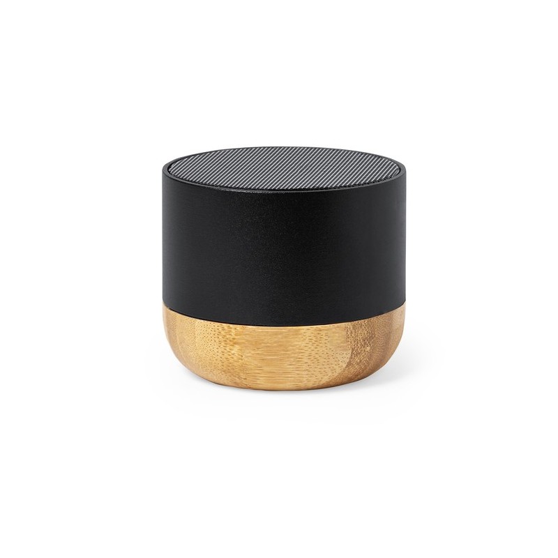 Haut-Parleur Bluetooth Personnalisé Éco-responsable pas cher - Lops Matières : bambou Couleurs : argenté cadeau collaborateur pr