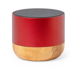 Haut-Parleur Bluetooth Personnalisé Éco-responsable pas cher - Lops Matières : bambou Couleurs : argenté objet publicitaire robu