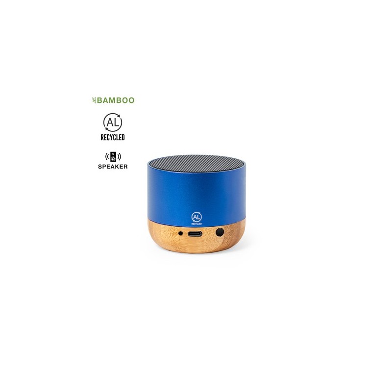 Haut-Parleur Bluetooth Personnalisé Éco-responsable pas cher - Lops Matières : bambou Couleurs : rouge livraison express 24h 48h