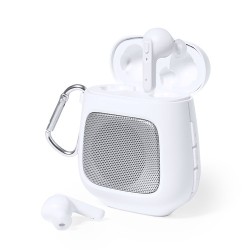 Écouteurs Bluetooth Personnalisés de Qualité Éco-responsable Boxy Couleurs : blanc cadeau entreprise pas cher