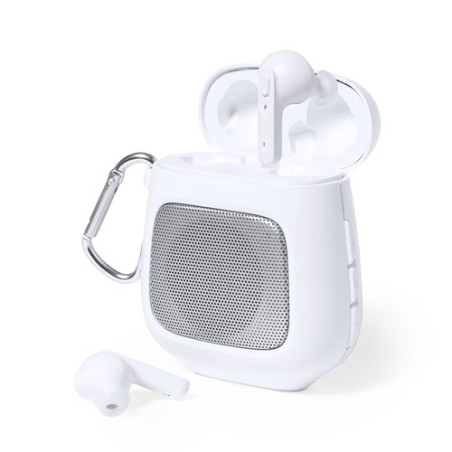 Écouteurs Bluetooth Personnalisés de Qualité Éco-responsable Boxy Couleurs : blanc cadeau entreprise pas cher