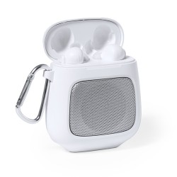 Écouteurs Bluetooth Personnalisés de Qualité Éco-responsable Boxy Couleurs : blanc goodies publicitaire événementiel