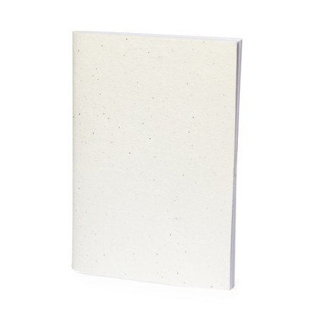 Cahier Éco-responsable Ensemencé Personnalisé Derna Couleurs : blanc cadeau entreprise pas cher