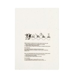 Cahier Éco-responsable Ensemencé Personnalisé Derna Couleurs : blanc goodies publicitaire événementiel