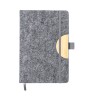 Bloc Notes Éco-responsable Personnalisé avec Support Smartphone - Kobain Matières : bambou Couleurs : gris