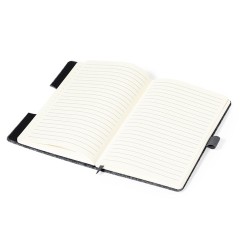 Bloc Notes Éco-responsable Personnalisé avec Support Smartphone - Kobain Matières : bambou Couleurs : gris goodies publicitaire 