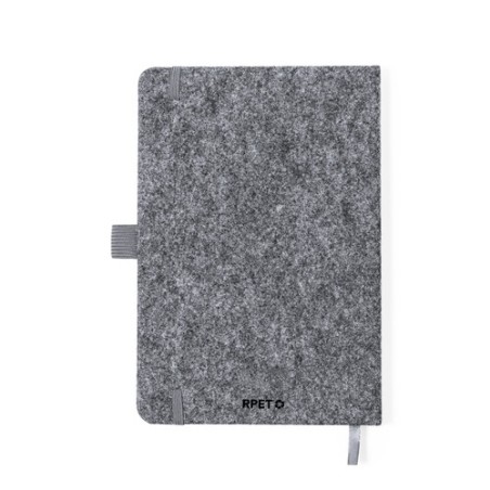 Bloc Notes Éco-responsable Personnalisé avec Support Smartphone - Kobain Matières : bambou Couleurs : gris impression haute défi