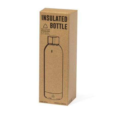 Bouteille Isotherme Éco-responsable Thermique - Keono Couleurs : bleu Matières : acier inoxydable recyclé marquage laser ultra p