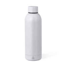 Bouteille Isotherme Éco-responsable Thermique - Keono Couleurs : blanc Matières : acier inoxydable recyclé impression haute défi