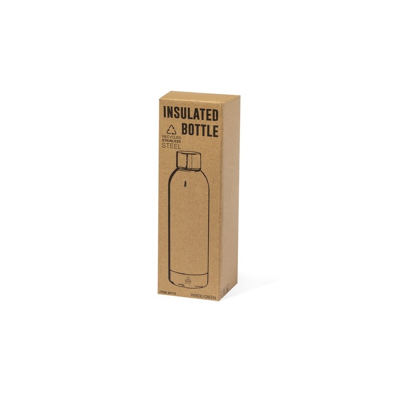 Bouteille Isotherme Éco-responsable Thermique - Keono Couleurs : blanc Matières : acier inoxydable recyclé objet promotionnel éc