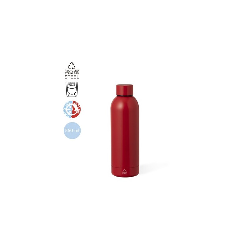 Bouteille Isotherme Éco-responsable Thermique - Keono Couleurs : noir Matières : acier inoxydable recyclé livraison express 24h 