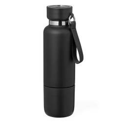 Bouteille Isotherme Éco-responsable Personnalisée 550ml - Flautrok Matières : acier inoxydable Couleurs : bleu marine 2