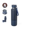 Bouteille Isotherme Éco-responsable Personnalisée 550ml - Flautrok Matières : acier inoxydable Couleurs : noir impression haute 