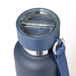 Bouteille Isotherme Éco-responsable Personnalisée 550ml - Flautrok Matières : acier inoxydable Couleurs : vert impression logo h