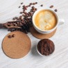 Sous-Verres Éco-responsables Personnalisés - Set Yagger Matières : liège marquage laser ultra précis