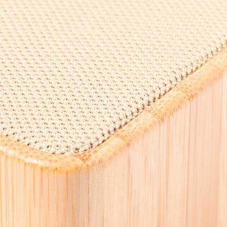 Enceinte Bluetooth Éco-responsable Personnalisée pas cher - Haut-Parleur Kiefer Matières : bambou impression haute définition
