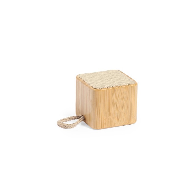 Enceinte Bluetooth Éco-responsable Personnalisée pas cher - Haut-Parleur Kiefer Matières : bambou marquage laser ultra précis