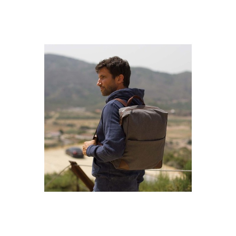 Sac à Dos Éco-responsable pour le Business et les Loisirs - Grant Matières : toile Couleurs : gris marquage laser ultra précis